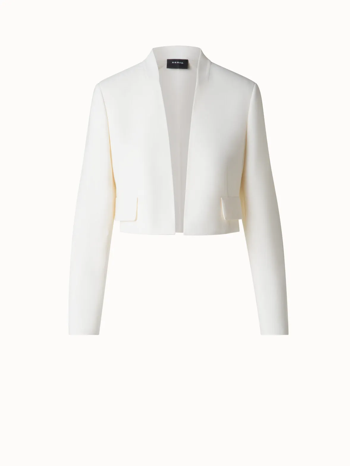Short Wool Double-Face Cardigan Jacket