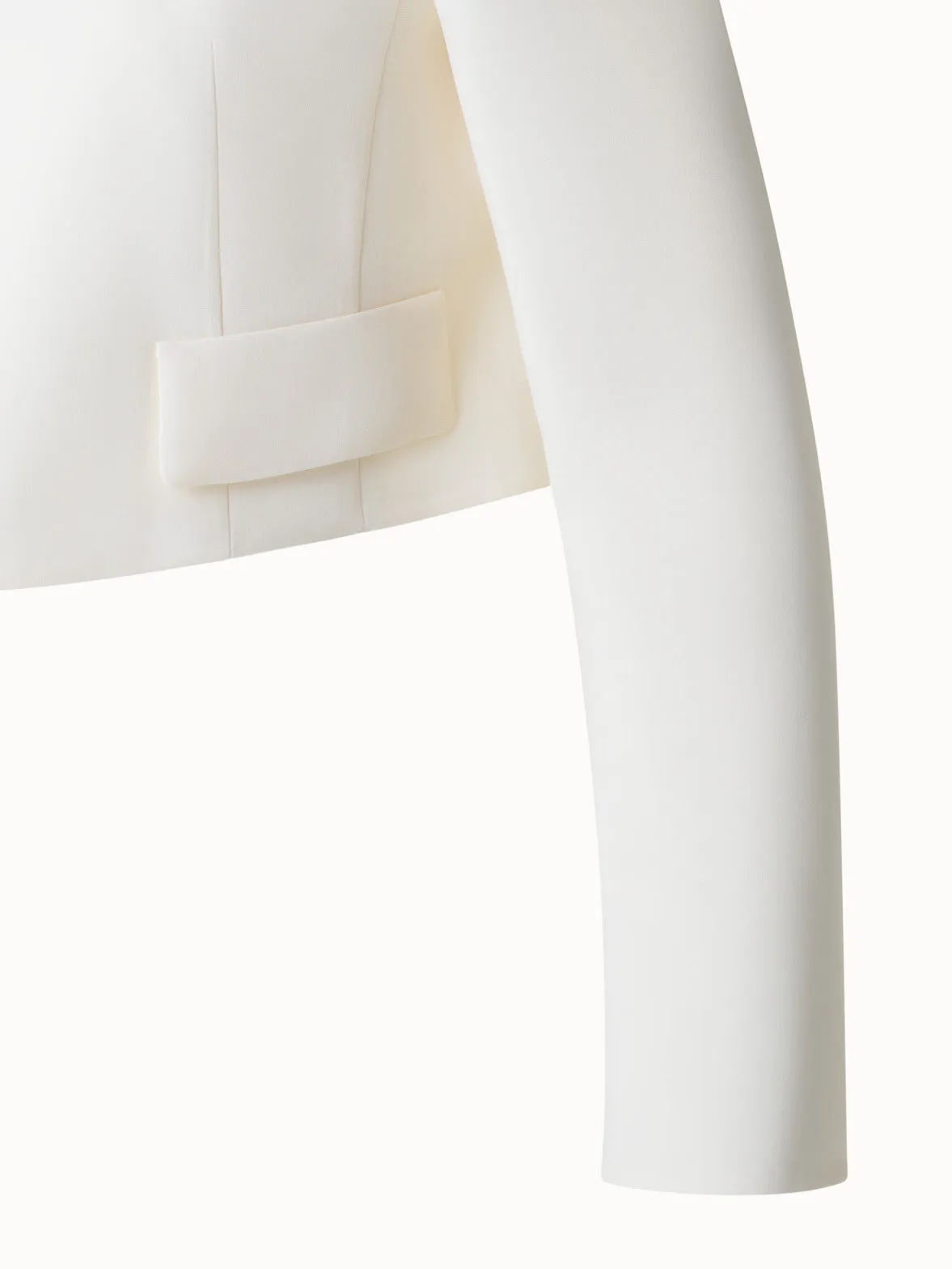 Short Wool Double-Face Cardigan Jacket