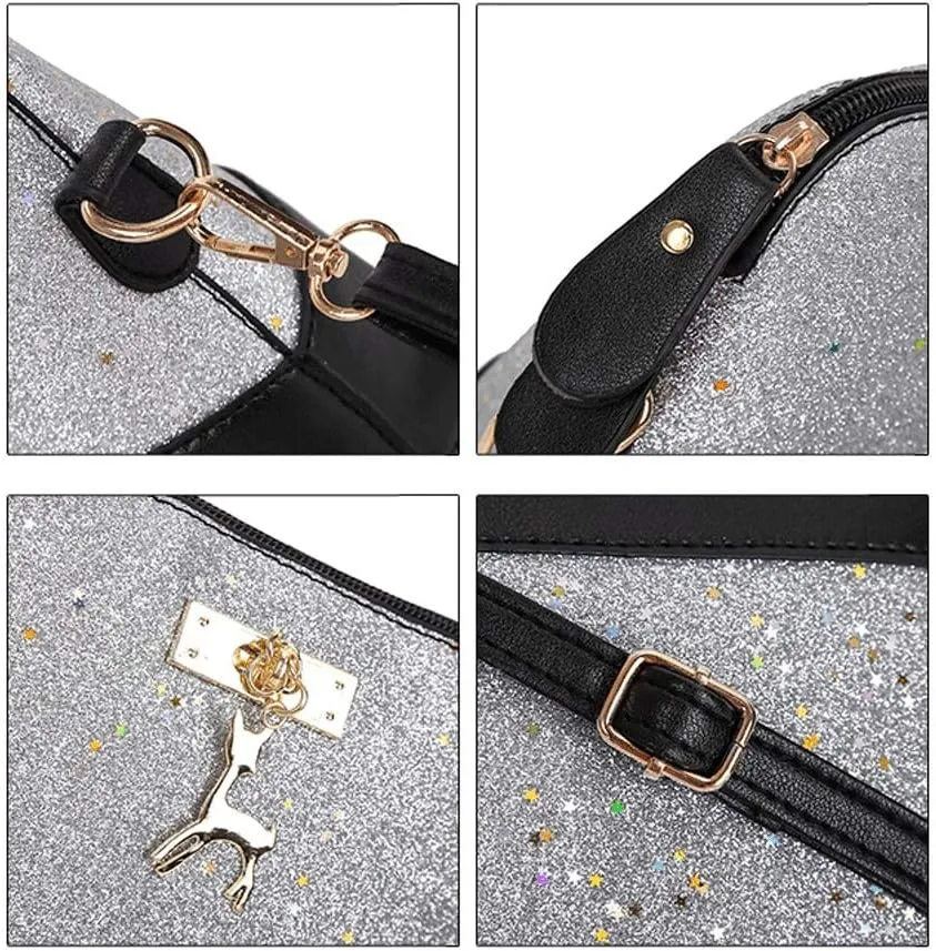 Shoulder bag Fashion Women Leather Deer Splice Shell Shape Bag Mini Shoulder Crossbody Bags