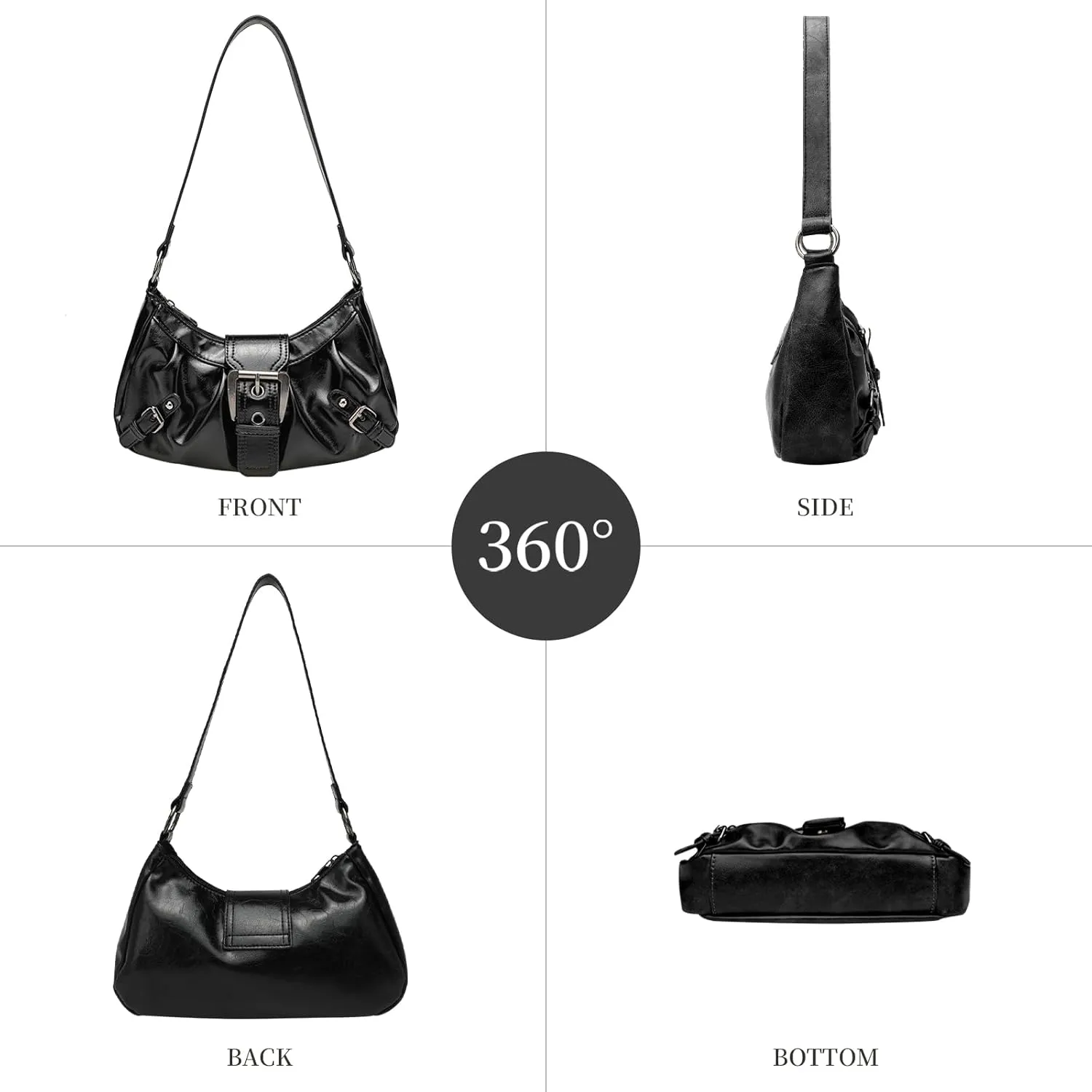 Shoulder Bag for Women Trendy Y2K Purse Handbag Top Handle Small Punk Purse Hobo Underarm Clutch Bag 2025