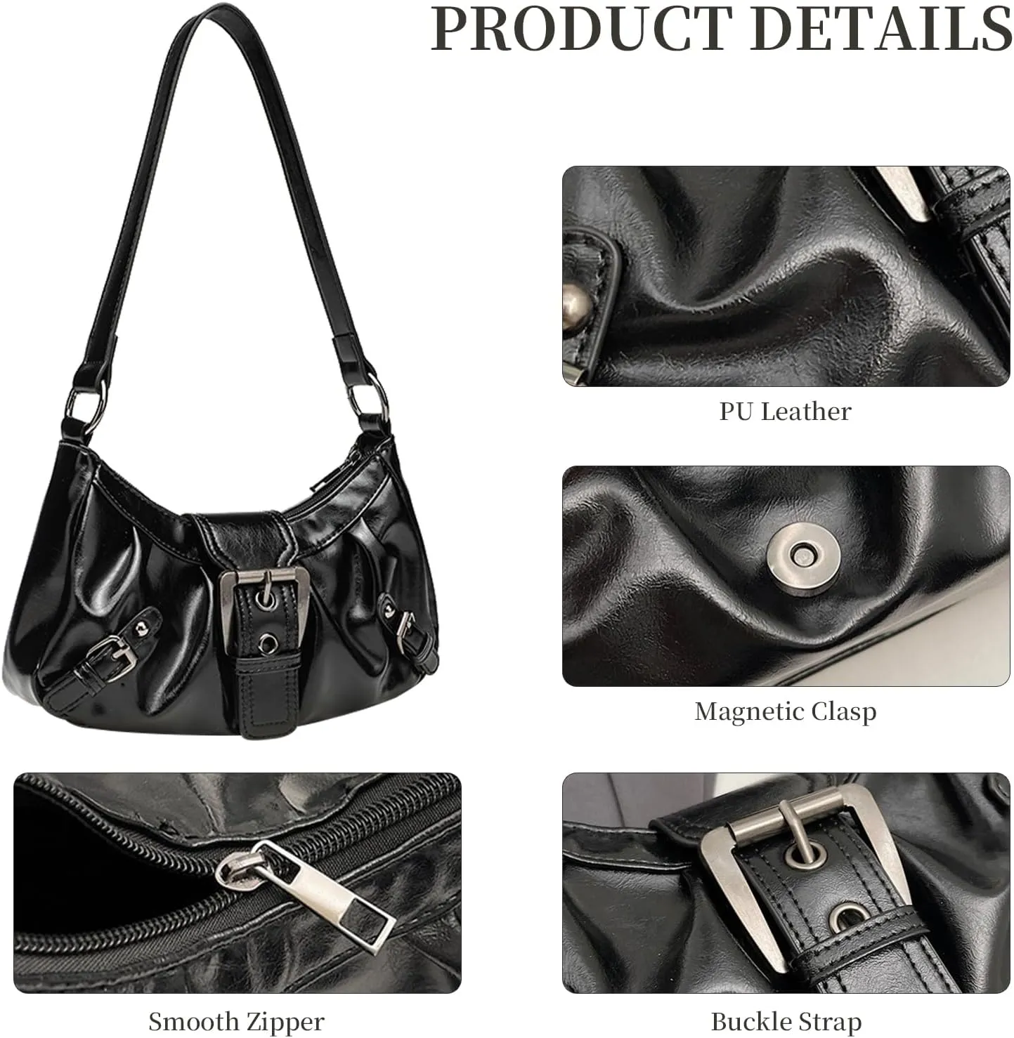 Shoulder Bag for Women Trendy Y2K Purse Handbag Top Handle Small Punk Purse Hobo Underarm Clutch Bag 2025