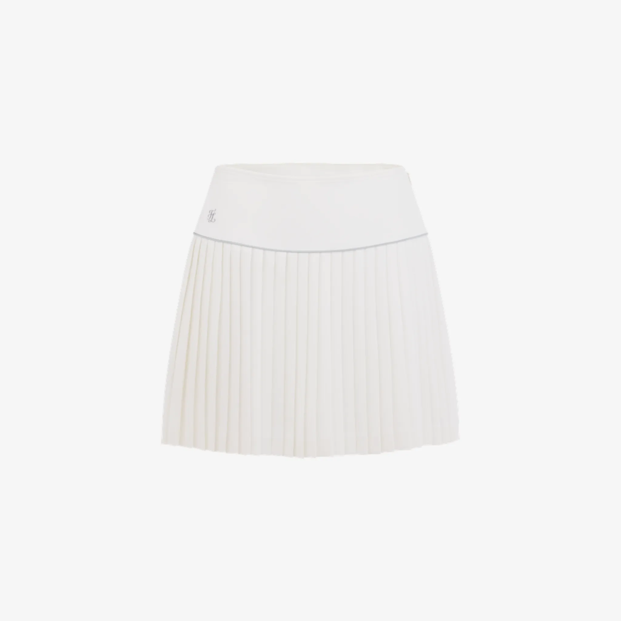 SILK TWIST FLARE PLEATS SKIRT