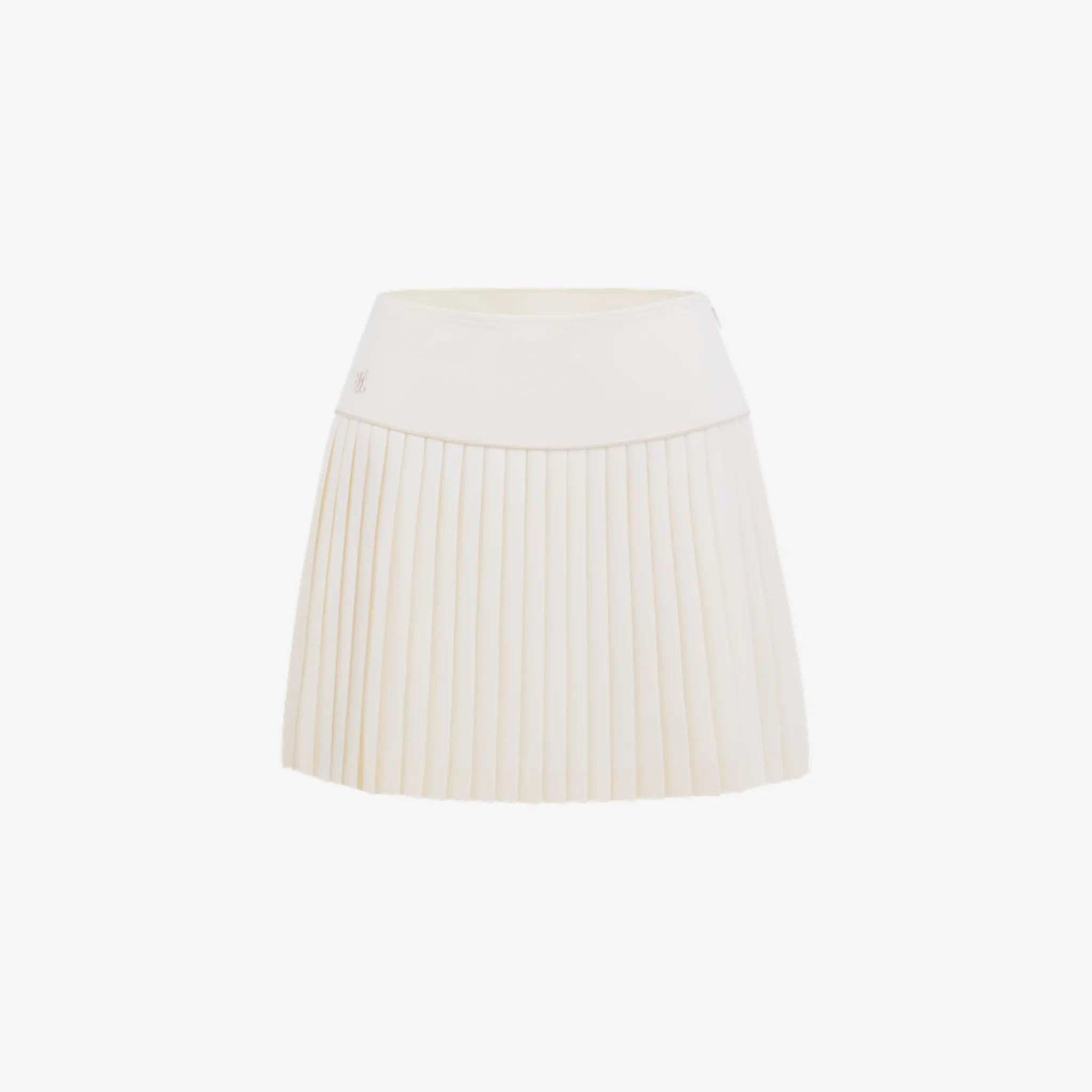 SILK TWIST FLARE PLEATS SKIRT