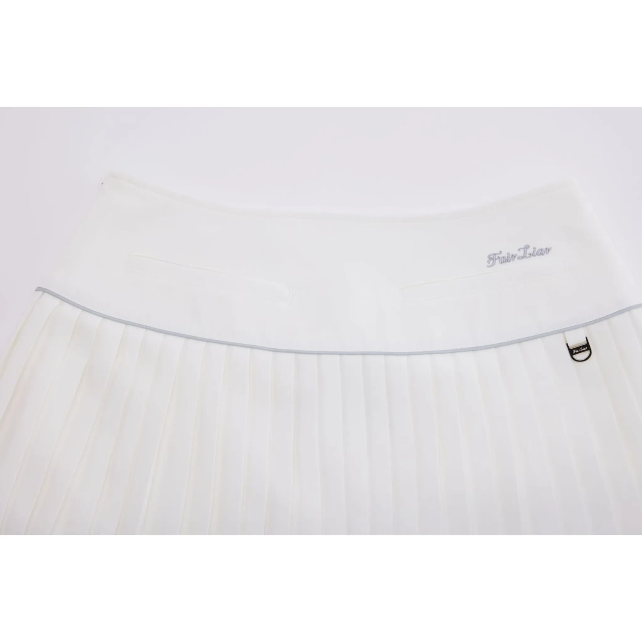 SILK TWIST FLARE PLEATS SKIRT