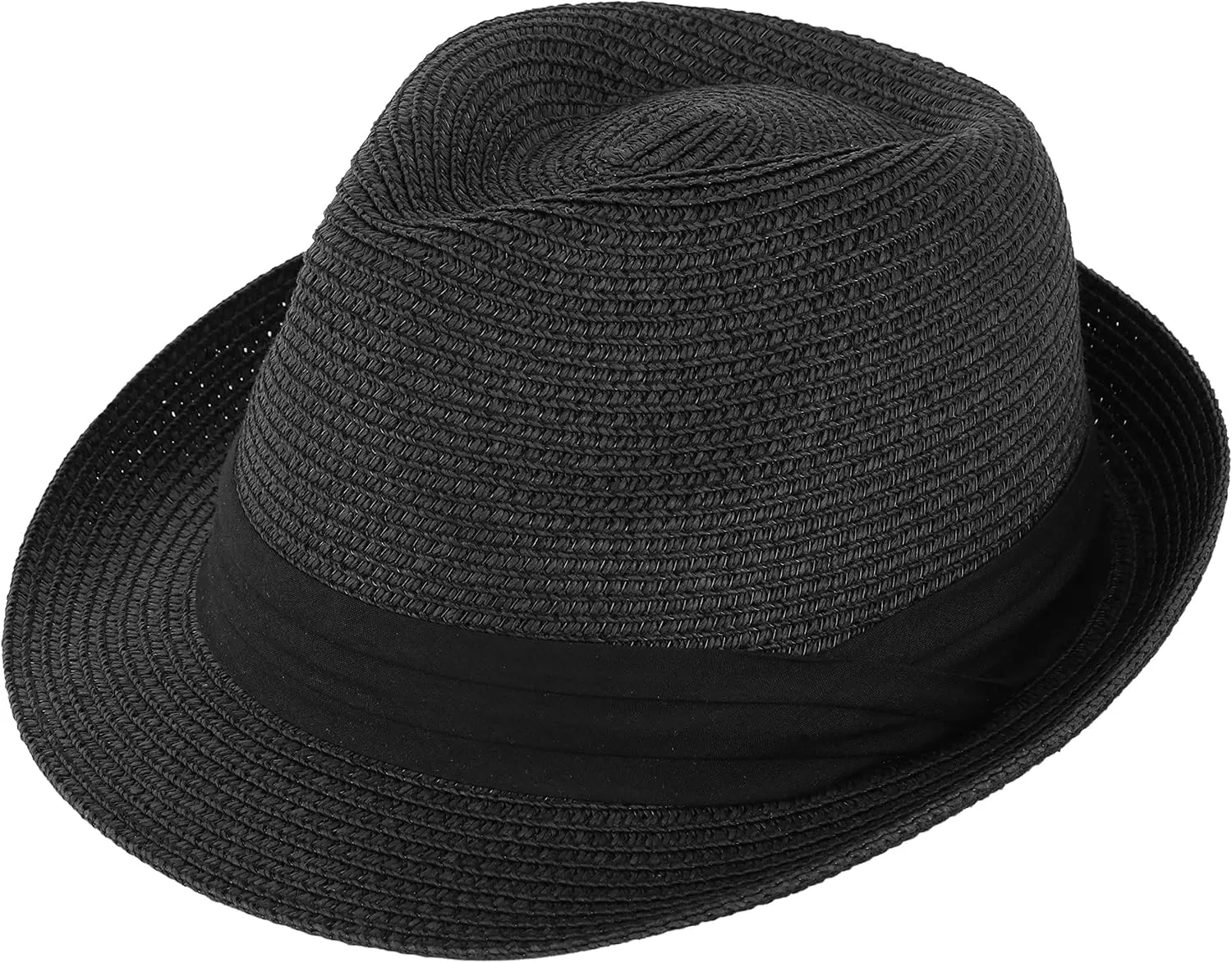 Simplicity Fedora for Men Women Unisex Men's Women's Classic Manhattan Structured Gangster Trilby Fedora Hat