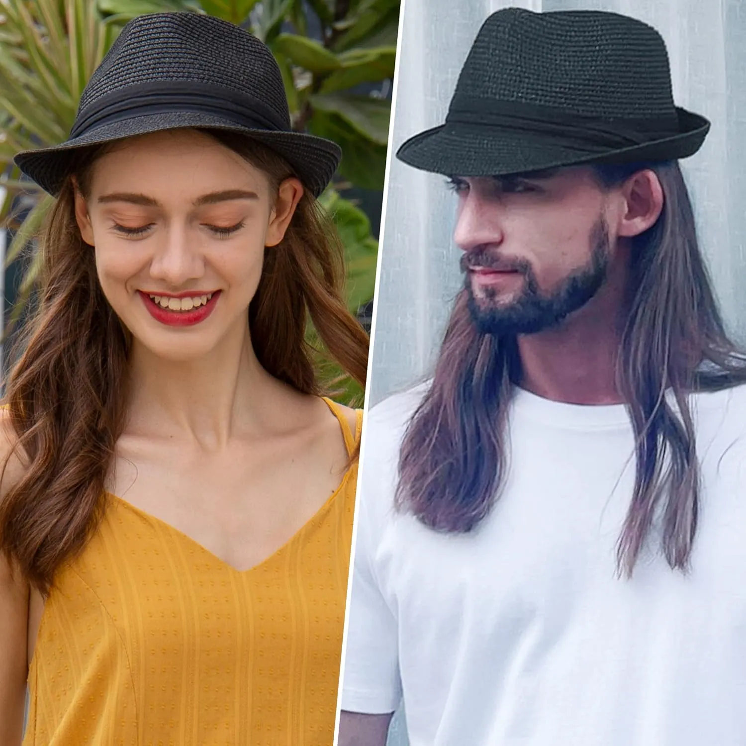 Simplicity Fedora for Men Women Unisex Men's Women's Classic Manhattan Structured Gangster Trilby Fedora Hat
