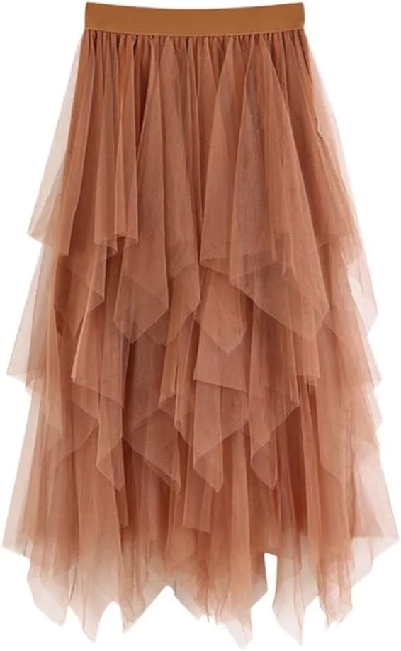 Skirts for Women Comfortable High Waist Pleated Tutu Skirt Ladies Midi Skirt 80S Costumes for Women