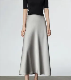 Skirts for Women Satin High Waisted Slim Fit Long Skirt Fashion Versatile Skirts