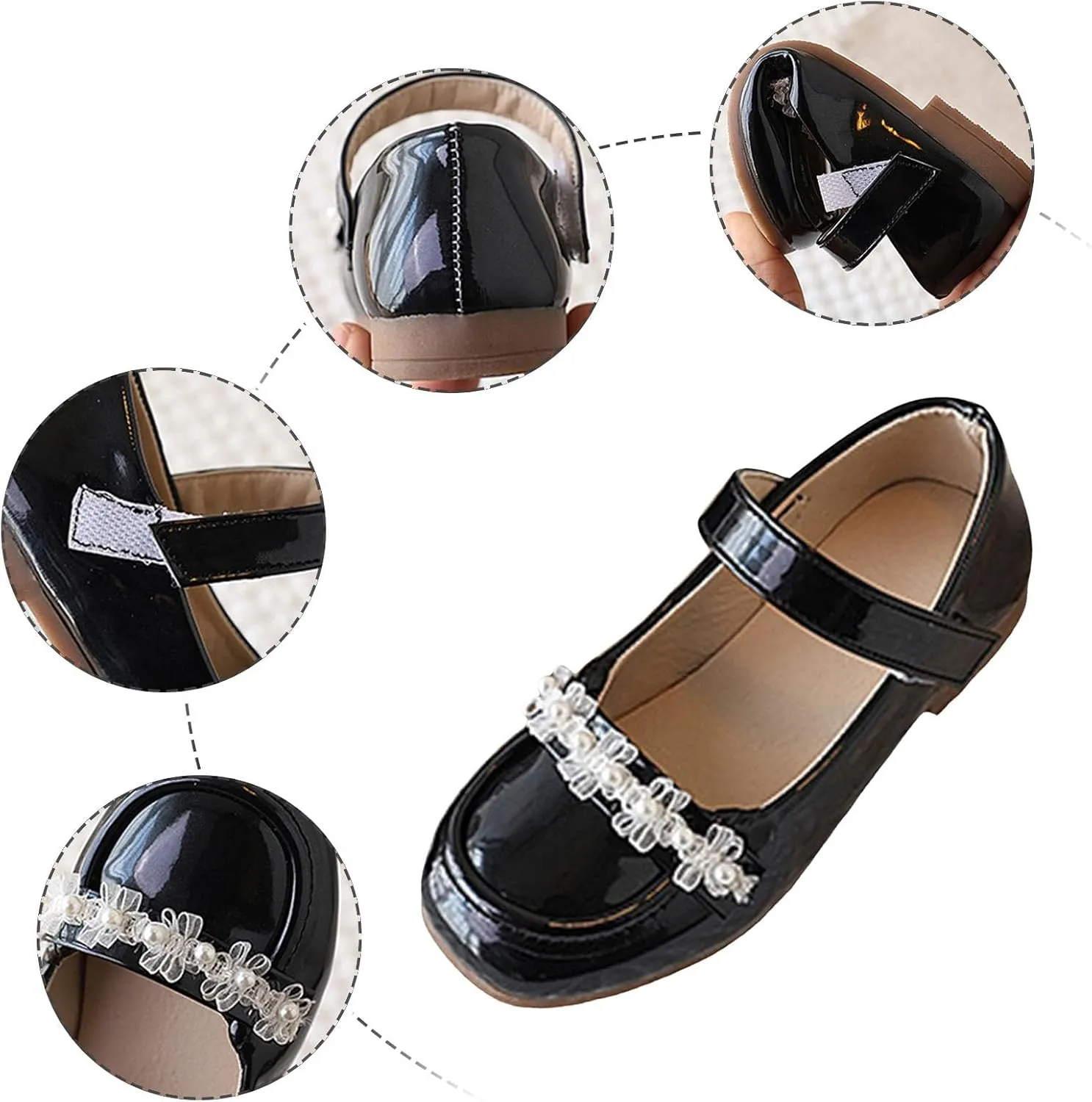 Slide Summer Non Slip British Small Leather Shoes Spring and New Girls Japanese Single Shoes Soft Sole Mary Jane Performance