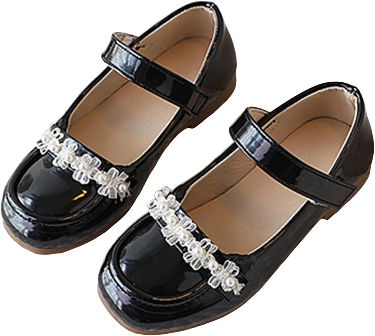 Slide Summer Non Slip British Small Leather Shoes Spring and New Girls Japanese Single Shoes Soft Sole Mary Jane Performance