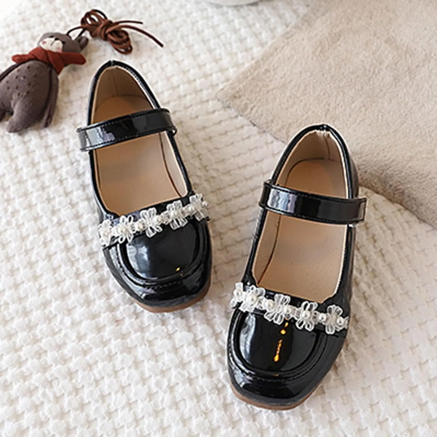 Slide Summer Non Slip British Small Leather Shoes Spring and New Girls Japanese Single Shoes Soft Sole Mary Jane Performance