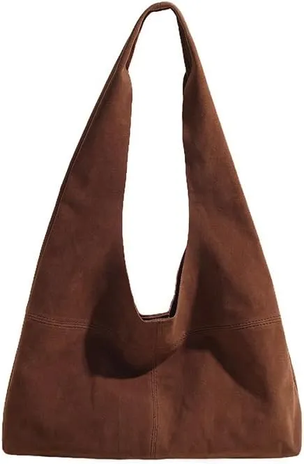Slouchy Tote Bag Suede Hobo Bag Large Capacity Shoulder Bag Satchel Purse Vintage Underarm Bag Handbag for Women