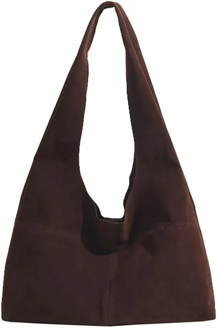 Slouchy Tote Bag Suede Hobo Bag Large Capacity Shoulder Bag Satchel Purse Vintage Underarm Bag Handbag for Women