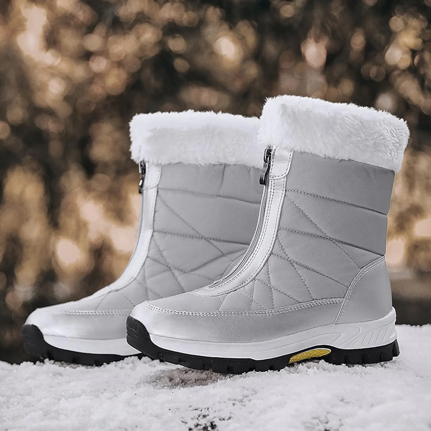 Snow Boots for Women 2023 Trendy Winter Boots for Women Waterproof Snow Size 10 Womens Size 10 1/2 Wide Winter Boots Outdoor Slippers Boots for Women Waterproof Winter Boot for Women Lightweight