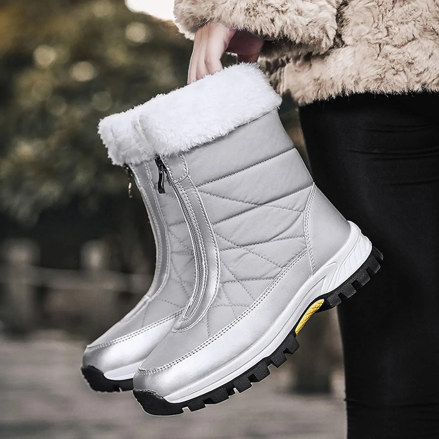 Snow Boots for Women 2023 Trendy Winter Boots for Women Waterproof Snow Size 10 Womens Size 10 1/2 Wide Winter Boots Outdoor Slippers Boots for Women Waterproof Winter Boot for Women Lightweight