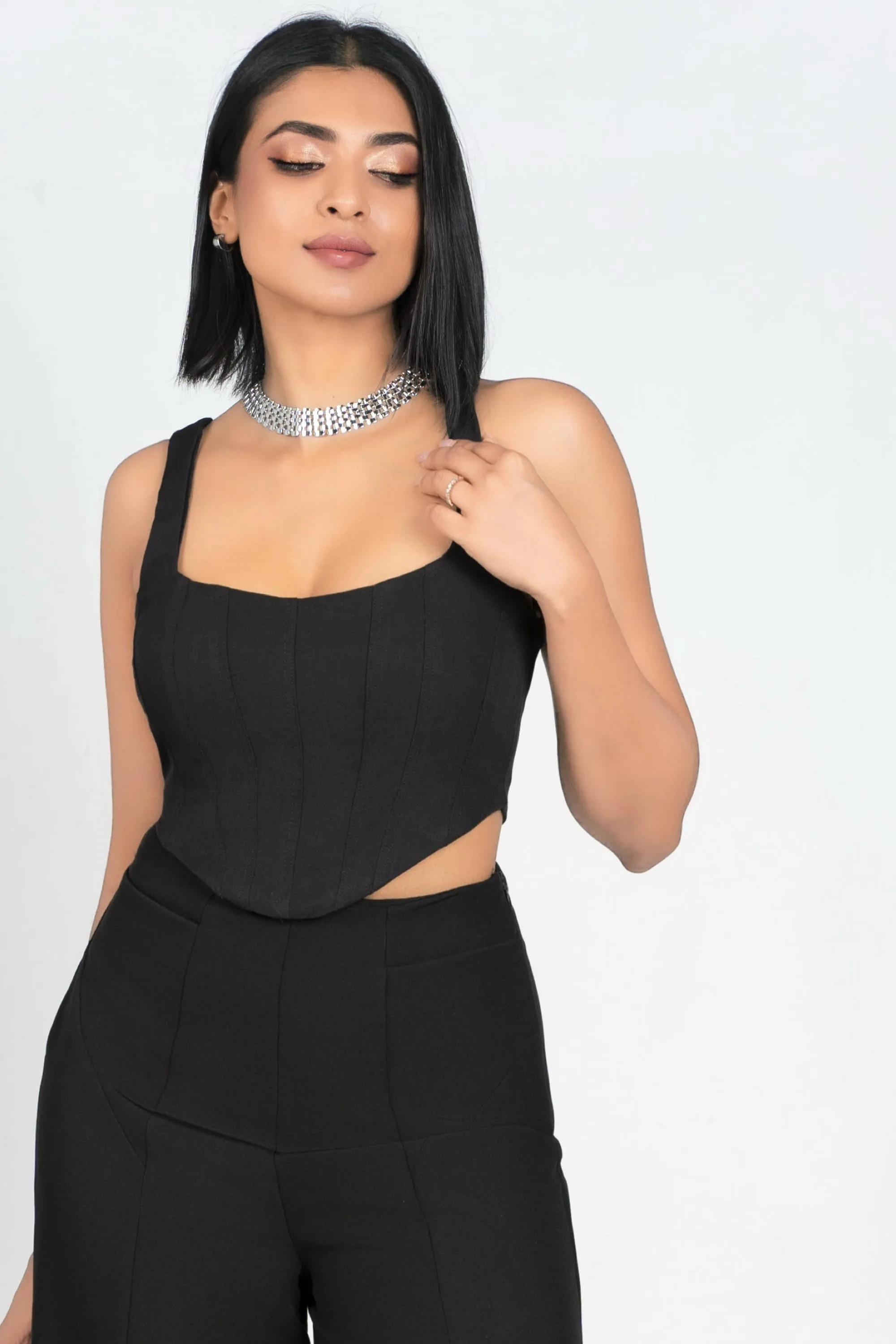 Square Neck Bustier Top
