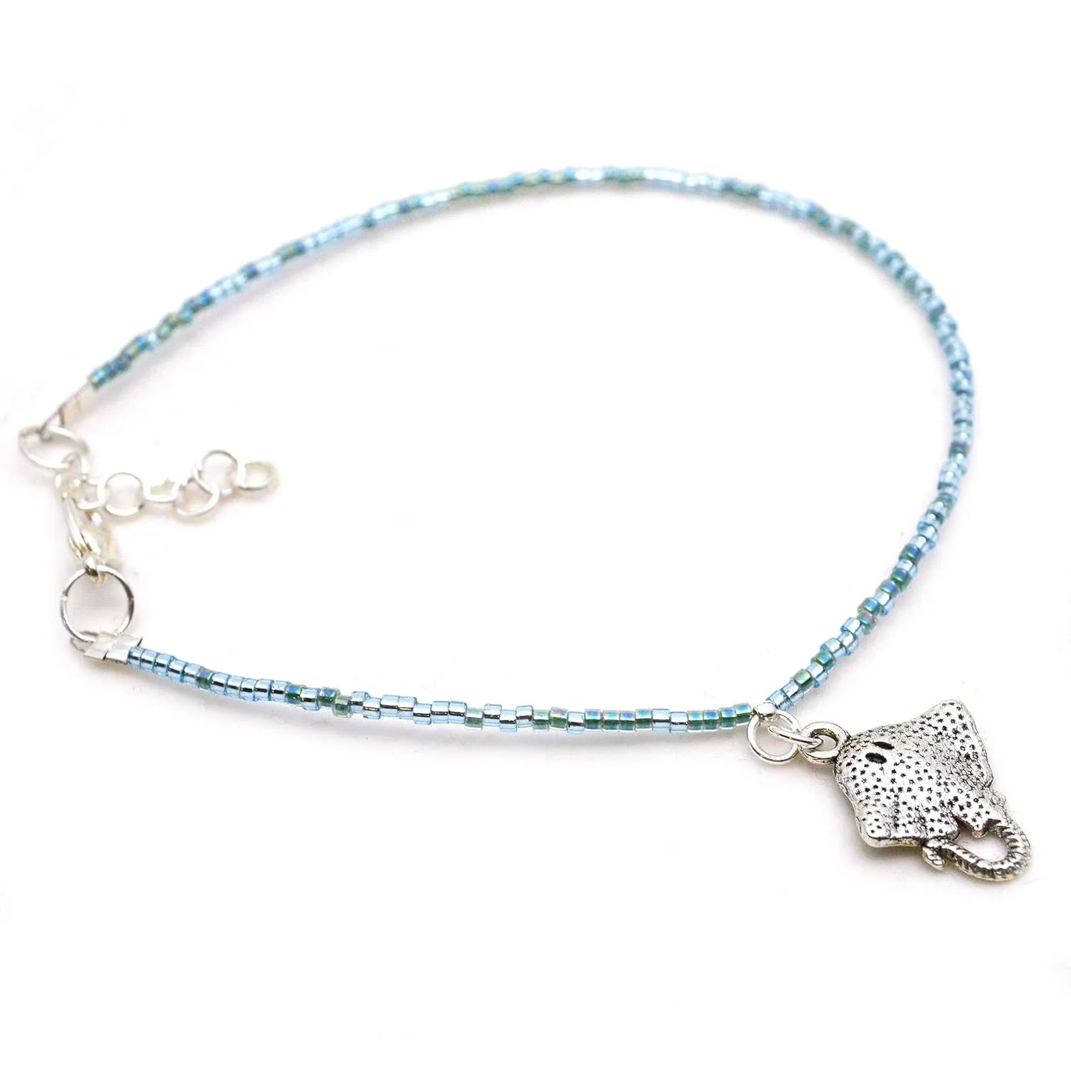 Sting Ray Charm Anklet Ankle Bracelet in Sea Green Blue
