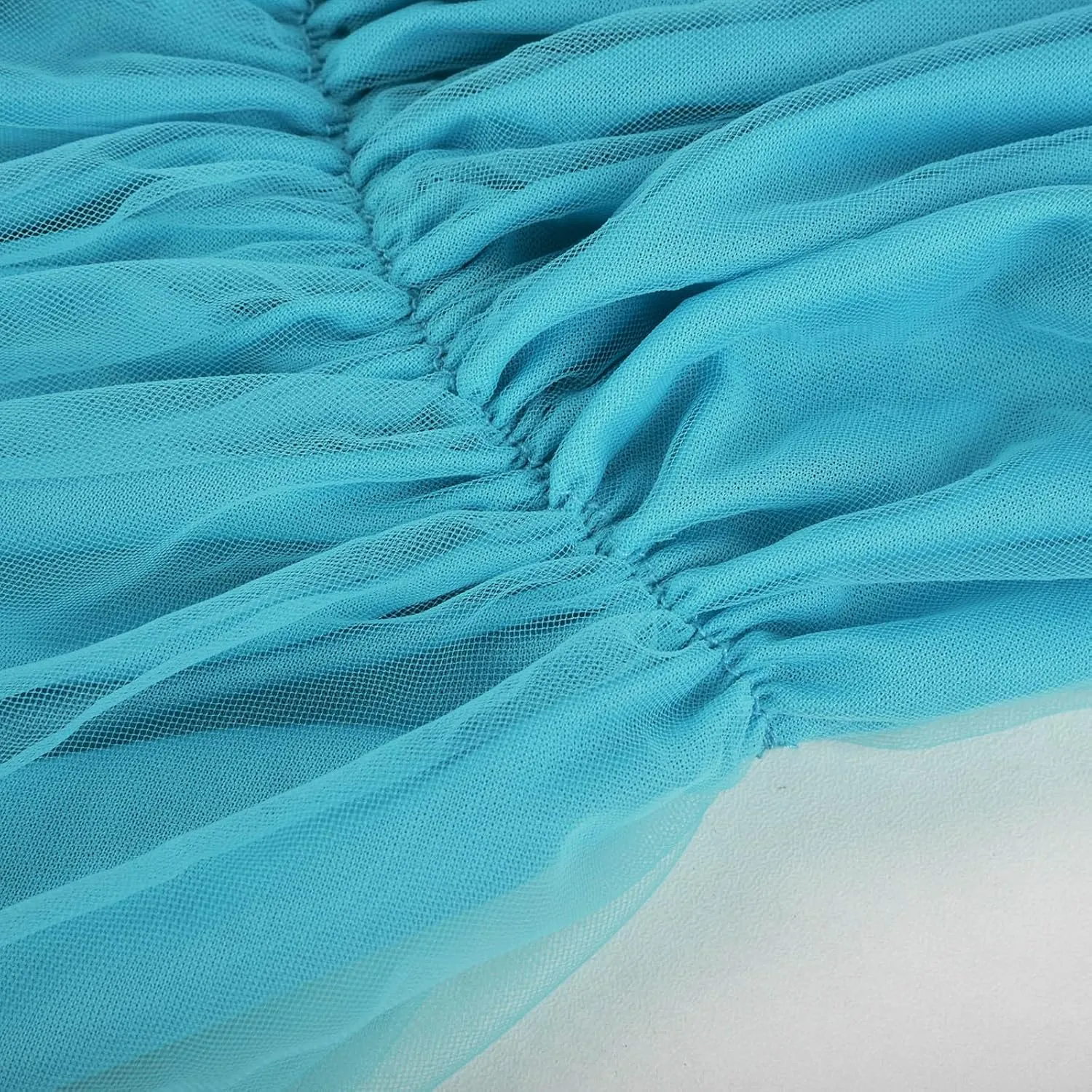 Summer Off The Shoulder Ruffle Mini Dresses for Women Puff Sleeve Backless Swing A-Line Dress Cute Tulle Tutu Dress