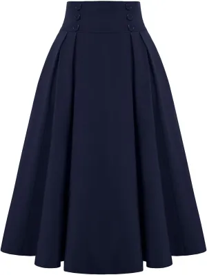 Summer Skirts for Women 2025 Vacation Button Down High Rise Flowy Swing Ruched Flowy Baggy Comfort Skirt