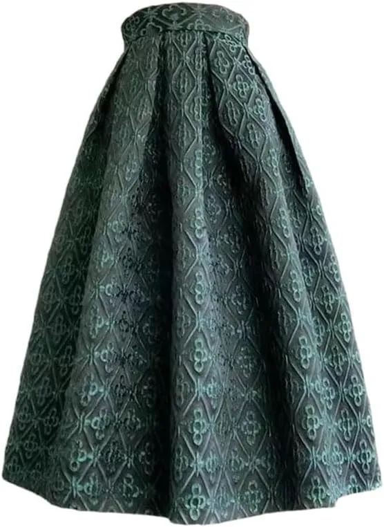 Summer Yellow Beach Dress Elegant High-Waist Pleated Midi Skirt Basic Party Skirt