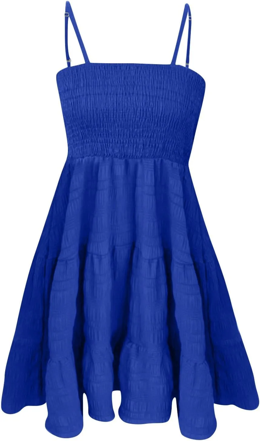 Sundresses for Women 2025 Trendy Sexy Sleeveless Backless Mini Short Summer Dress Beach Party Casual Wedding Dresses