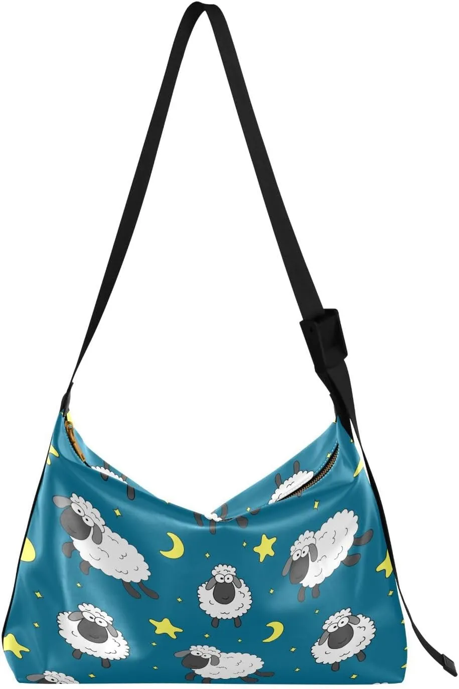 Sweet Dreams Sheep Hobo Crossbody Bags for Women Leather Large Shoulder Bag Cross Body Funny Animal Trendy Womens Tote Bags Handbag for Travel Shopping