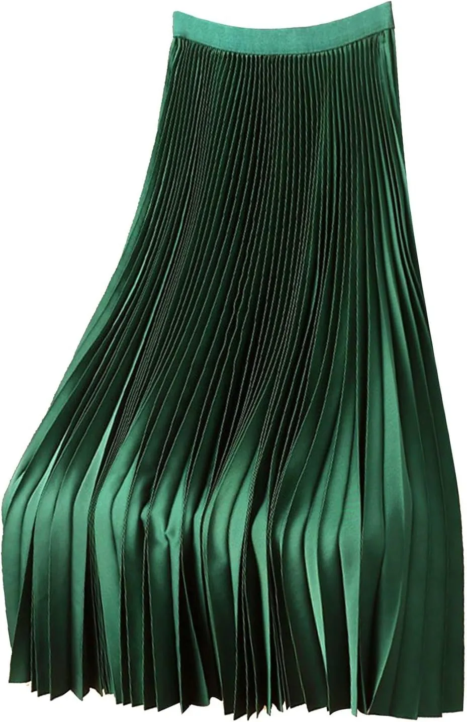 Teen Skirts Solid Color Satin Pleated Skirt Plus Size Versatile Skirt Pencil Skirt Plus Size Retro