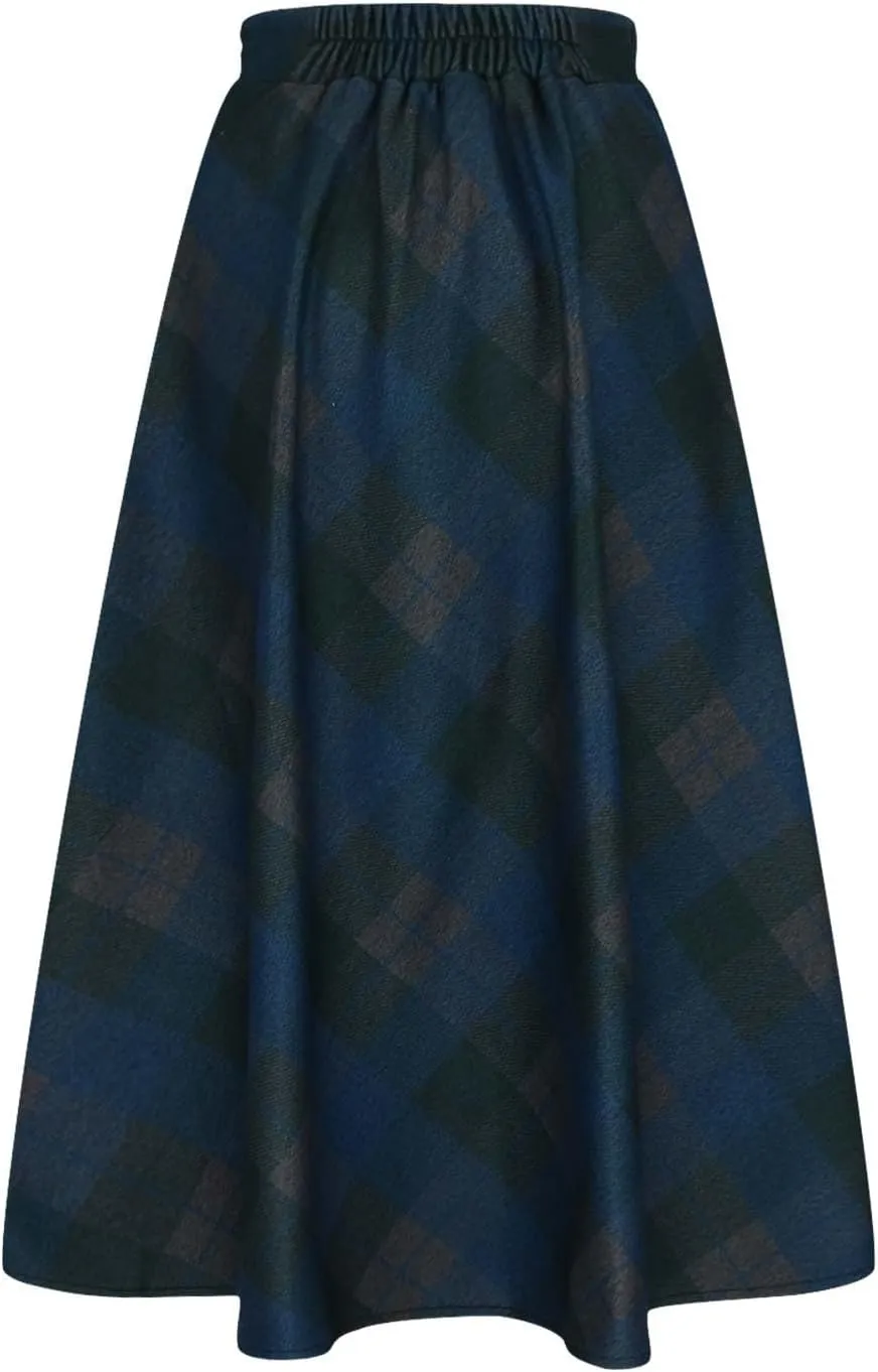 Tweed Skirt for Women High Waisted Pleated A-Line Skirts Stretch Classic Trending Flare Skirts Cute Elegant Skirt