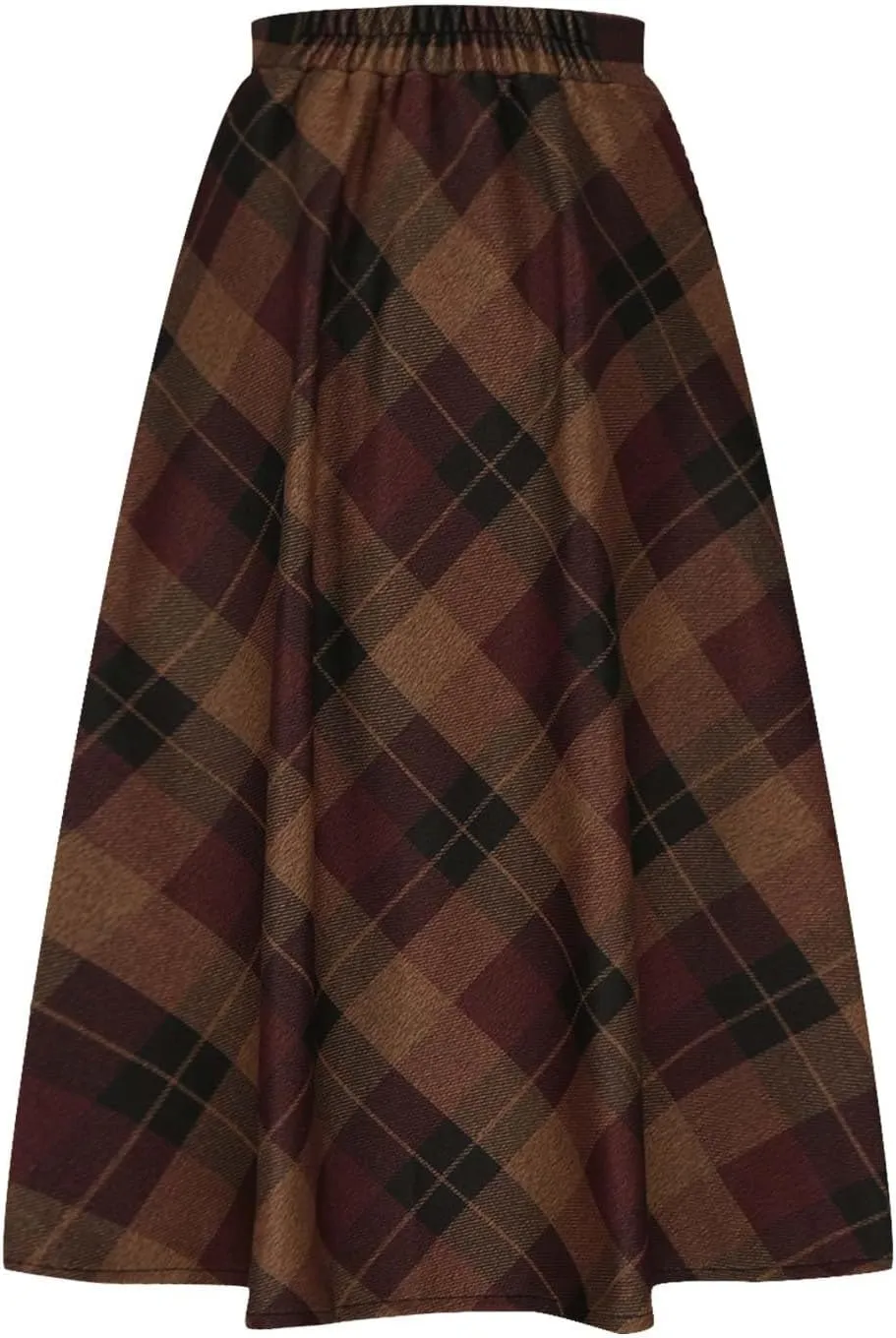 Tweed Skirt for Women High Waisted Pleated A-Line Skirts Stretch Classic Trending Flare Skirts Cute Elegant Skirt