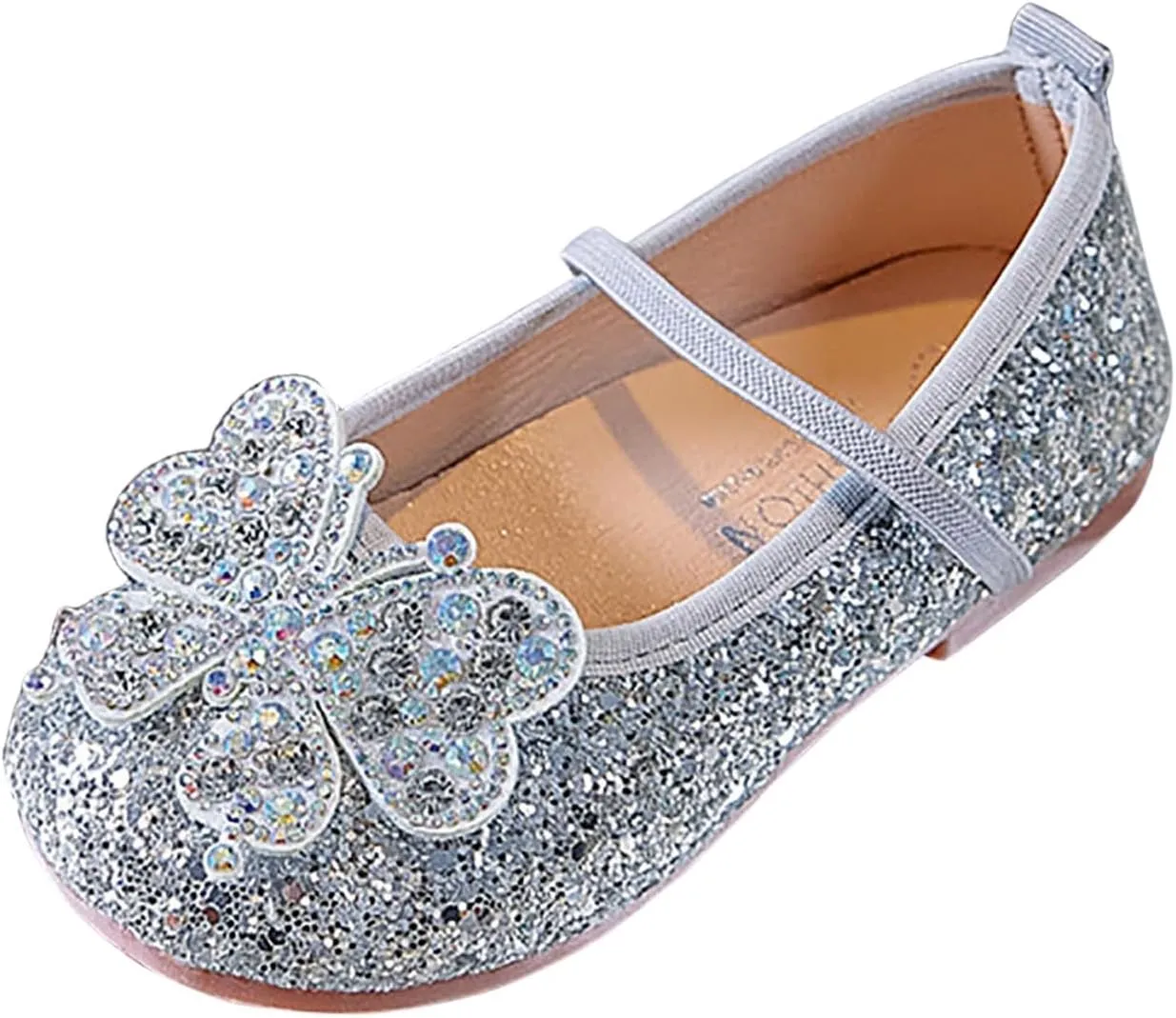Walking Shoes for Boys Girls Girls Flat Sandals Comfortable Soft Fashionable Shiny Princess Sandals