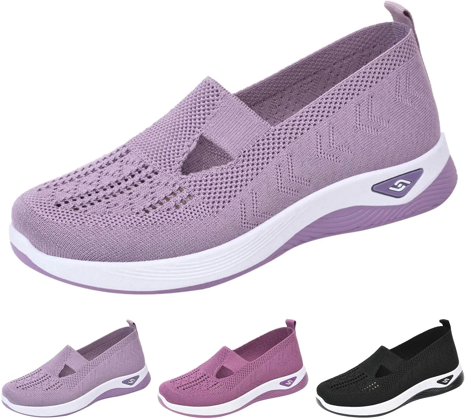 Walking Shoes for Women Orthopedic Sneakers Woven Breathable Running Shoes Arch Support Comfortable Soft Sole Shoes