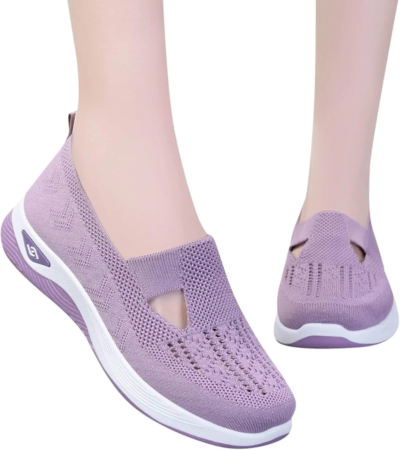 Walking Shoes for Women Orthopedic Sneakers Woven Breathable Running Shoes Arch Support Comfortable Soft Sole Shoes