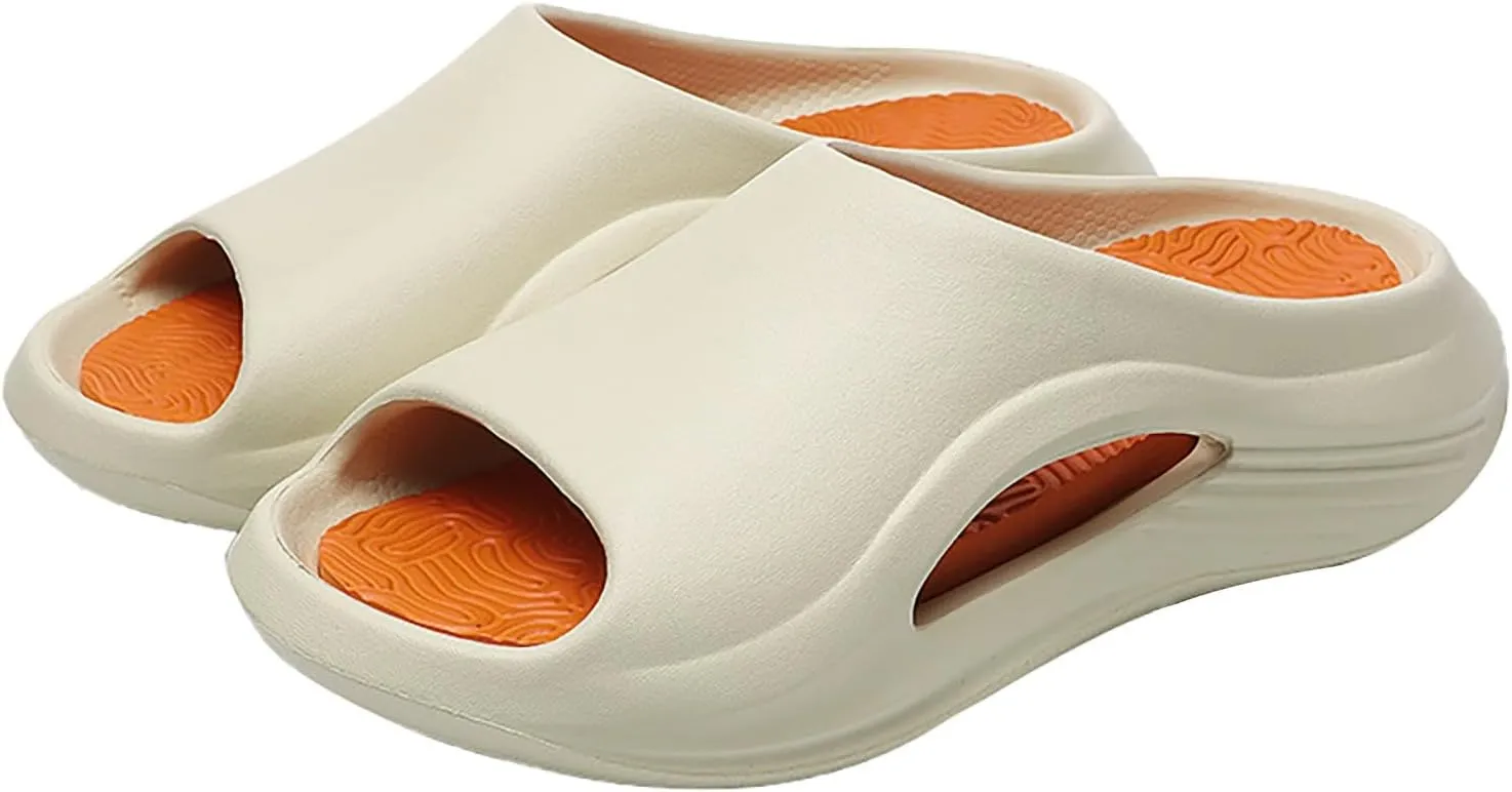 Wedge Sandals for Women Comfortable Wide Width Open Toe Platform Slippers with Arch Support Vacation Beach Shoes