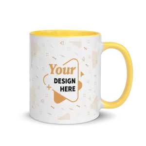 White Ceramic Mug with Color Inside