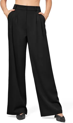 Willit Women's Work Pants Wide Leg Dress Pants High Waisted Casual Slacks Business Office Pants with Pockets 28"/30"/32"