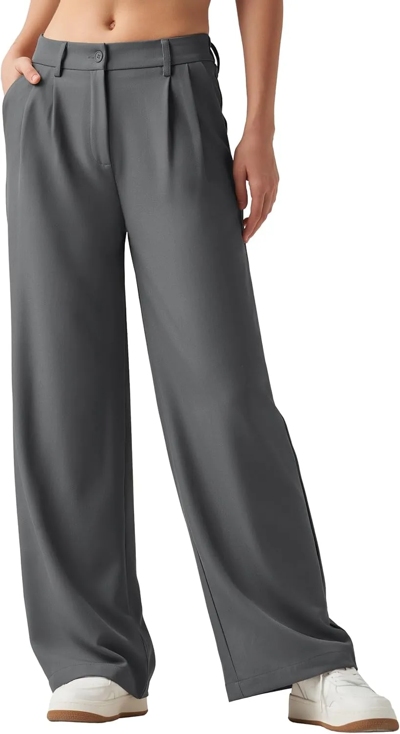 Willit Women's Work Pants Wide Leg Dress Pants High Waisted Casual Slacks Business Office Pants with Pockets 28"/30"/32"