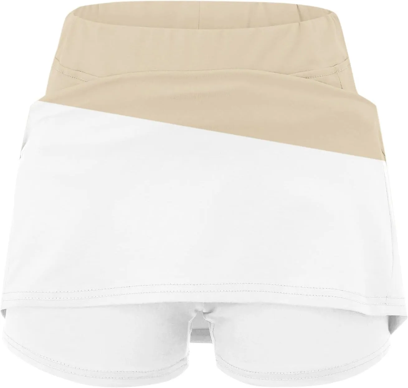 Women 2 Piece Skirts 2 in 1 Solid Flowy Basic Versatile Stretchy Casual Mini Skirts 2025, S-2XL