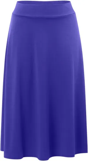 Women Flowy Satin Skirt Elegant High Waisted Midi Skirt Casual Dressy Flared Silk Skirts Classic Summer Vacation Beach Dress