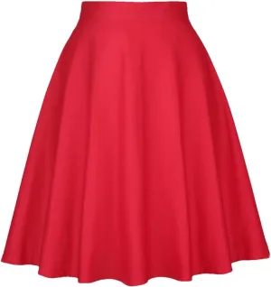 Women Pleated Skirts High Waist Party Casual A Line Vintage Swing Skirts