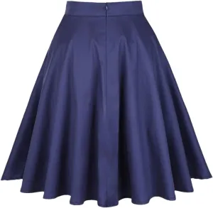 Women Pleated Skirts High Waist Party Casual A Line Vintage Swing Skirts