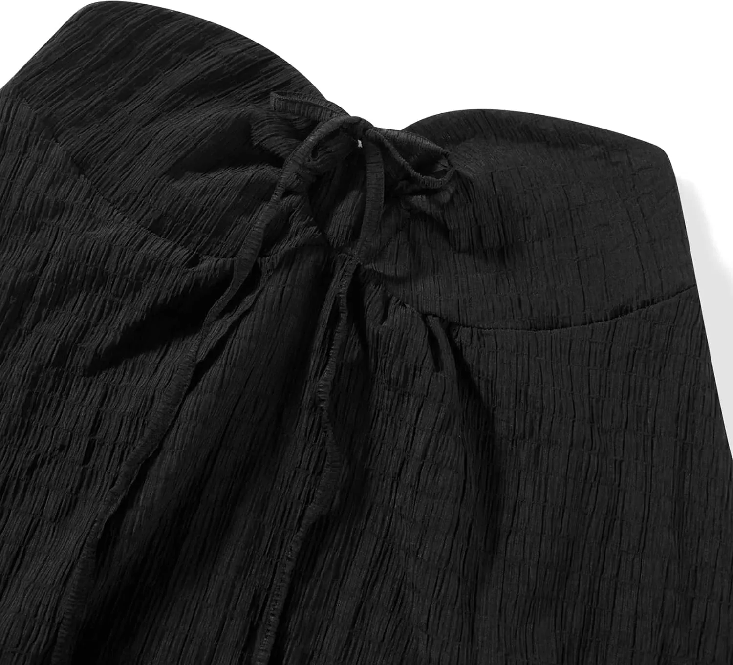Women Ruffle Hem Strapless Tube Top Flared Hem Peplum Bandeau Tops Tie Front Babydoll Tank Tops Y2k Going Out Tops