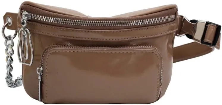 Women Shoulder Bags, Casual Waist Bags For Women Leather Shoulder Bag Travel Small Chest Bag Women Fanny Pack Belt Packs (Color : Camel)