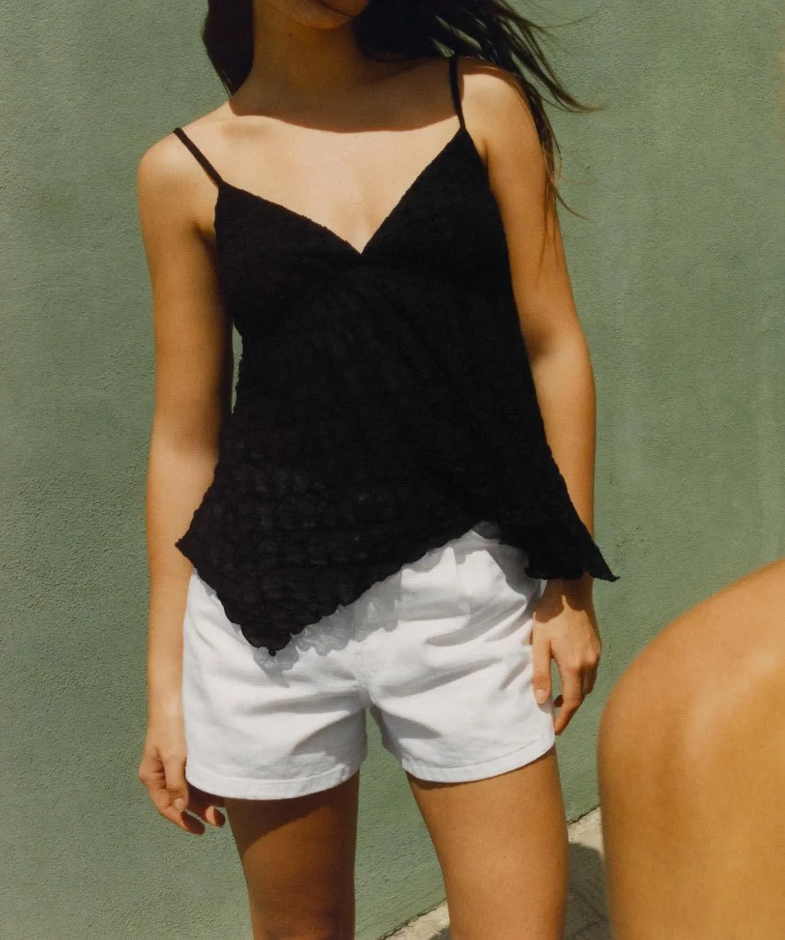 Women Square Neck Tank Top Y2k Bow Tie Front Adjustable Straps Pleated Cami Top Sleeveless Flowy Loose Shirt Blouse