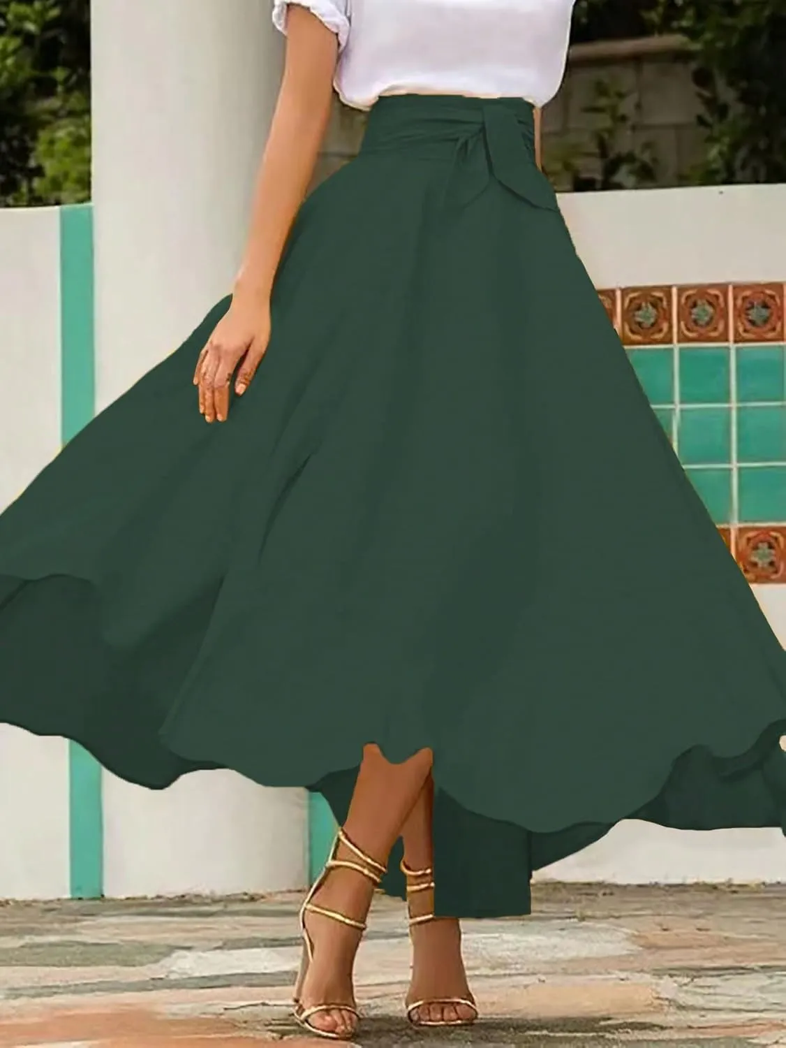 Women's 2025 Casual Maxi Long Skirts Elegant Skirt