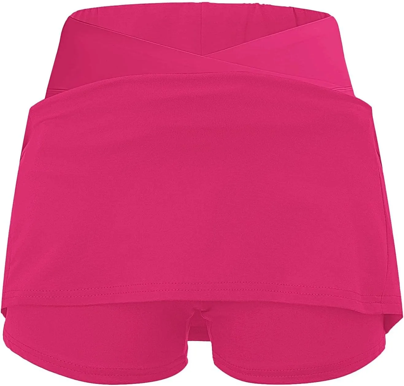 Women's Basic Versatile Stretchy Solid Flared Casual Mini Skater Skirt, S-5XL