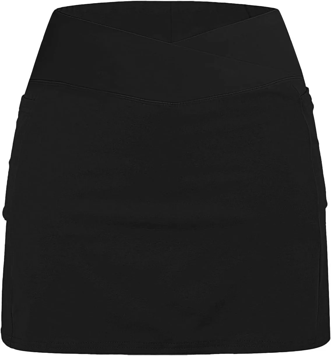 Women's Basic Versatile Stretchy Solid Flared Casual Mini Skater Skirt, S-5XL