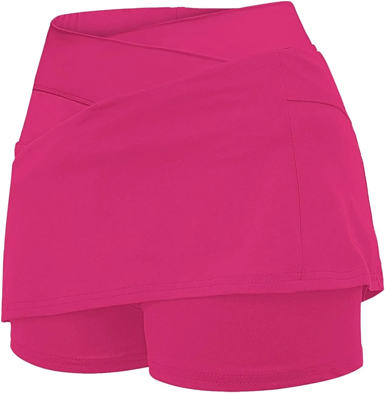 Women's Basic Versatile Stretchy Solid Flared Casual Mini Skater Skirt, S-5XL