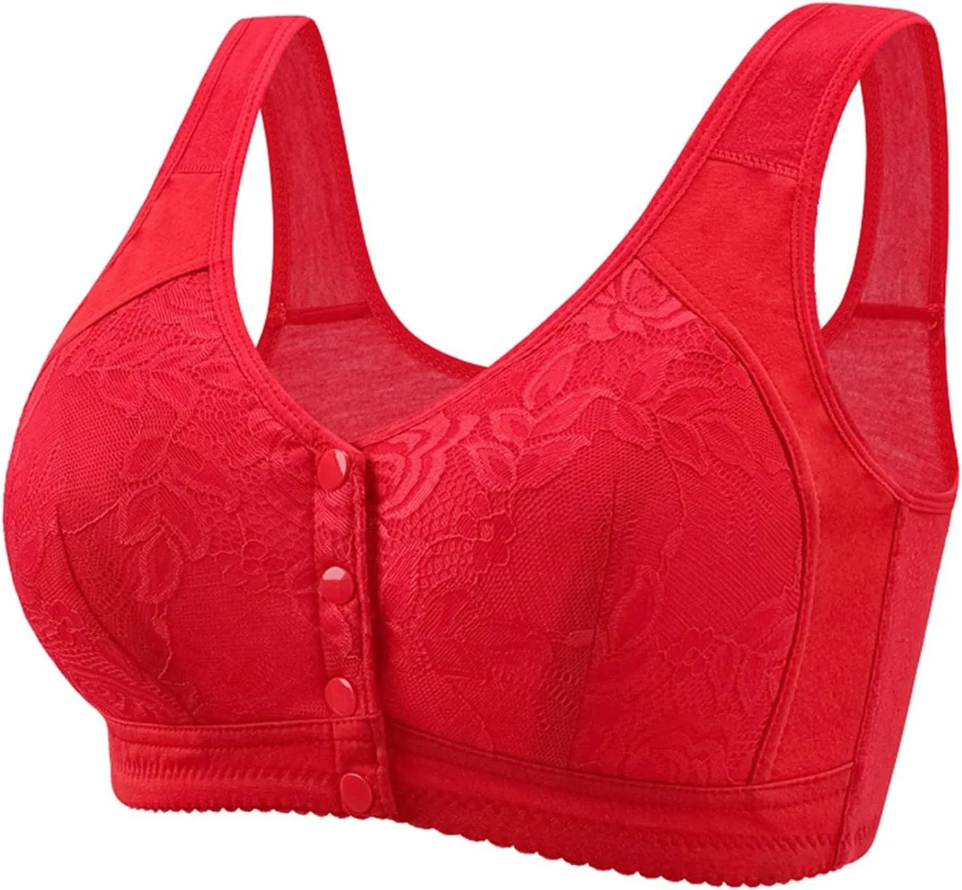 Womens Daisy Bra Front Closure Sports Bras Beauty Back Full Coverage Breathable Easy Close Bra Front Buckle Corset