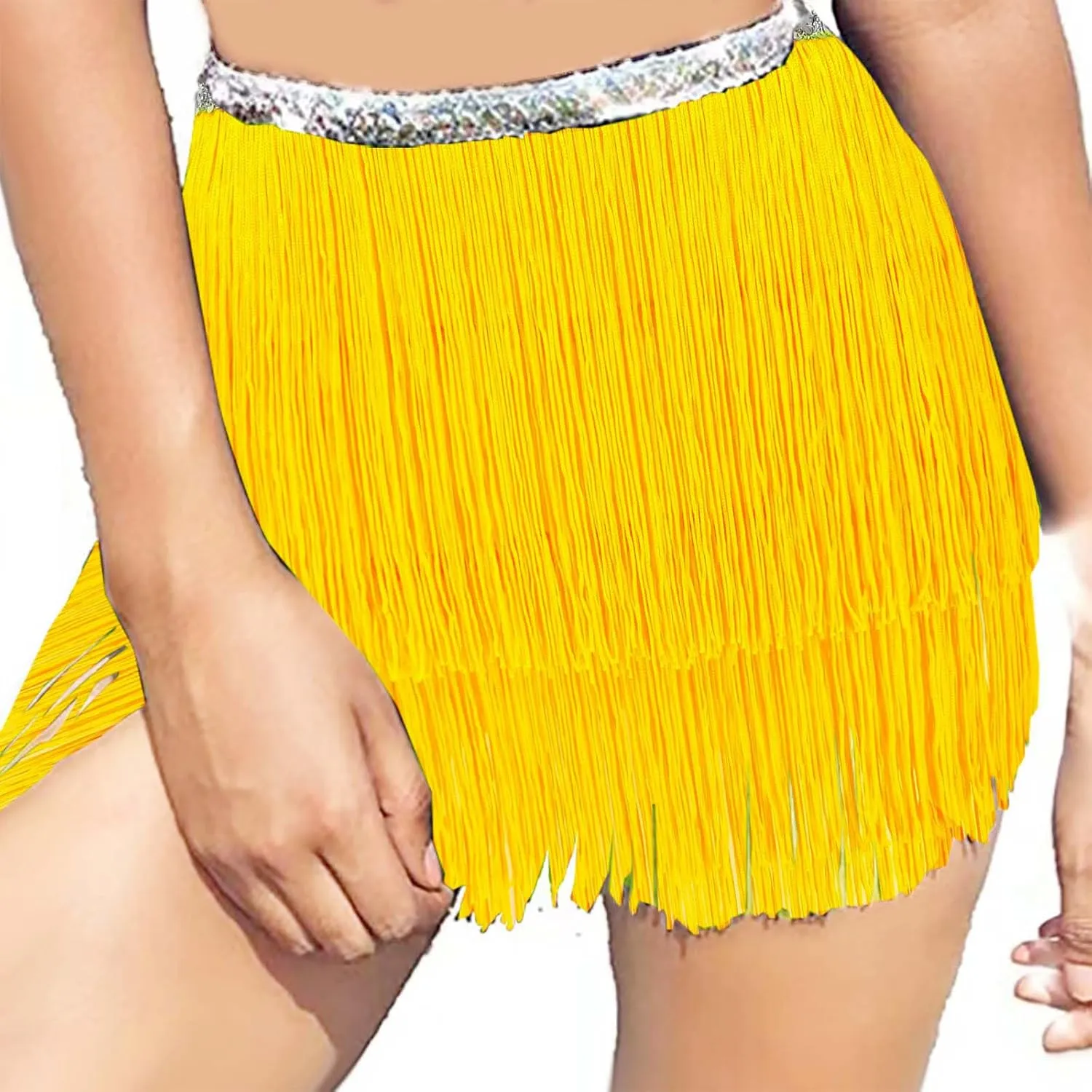 Womens Fringe Skirts Lightweight Flowy Casual Skirt Fashion Cozy High Waisted Solid Color Boho Skirt 2025