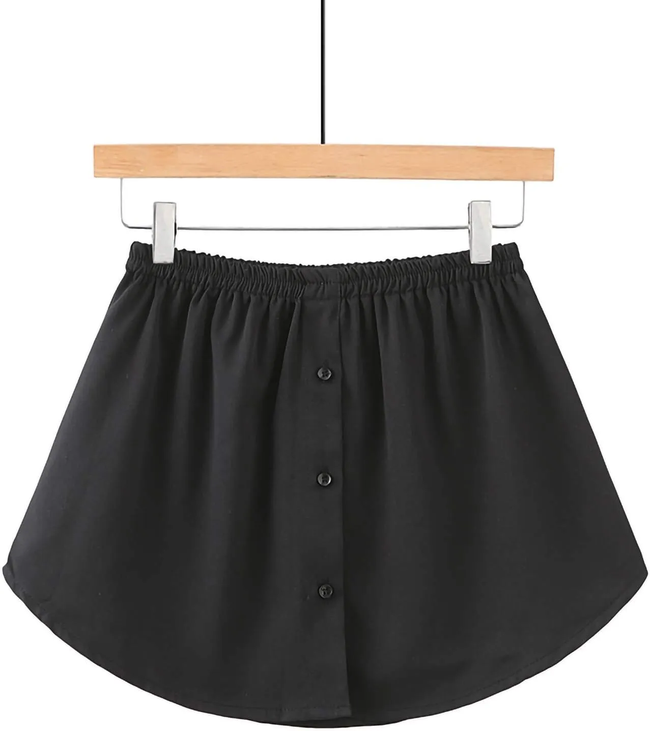 Womens Half Extender Mini Skirts Casual Solid Versatile Short Skirt Shirts Curved Hem Plus Skirt Funny Waist Accessory